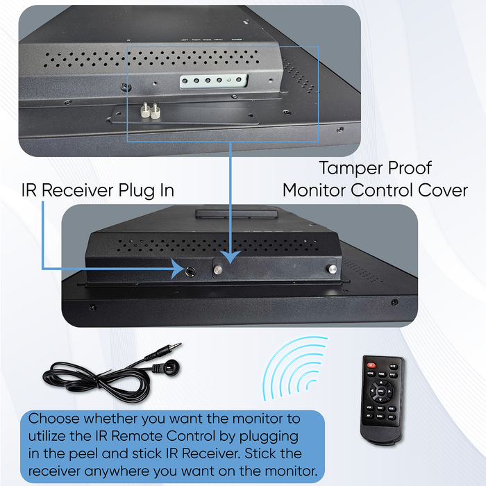 22" POE Powered PVM Public View Monitor with AXIS M4215-V Camera