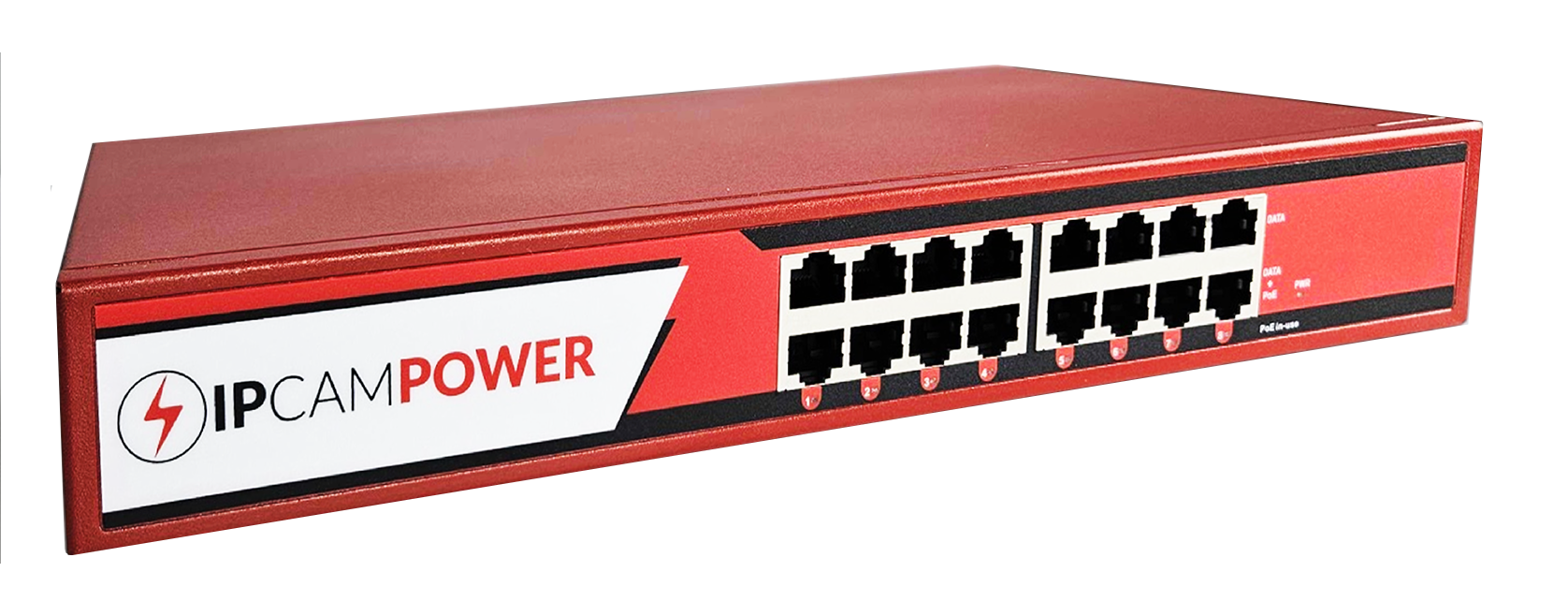 (used) IPCamPower 8 Port 802.3bt POE++ Extreme Power POE Injector Hub, 90 Watts on Each Port, 250 Total Watts Budget, Up to 10G 10/100/1000/10000 Speeds Each Port