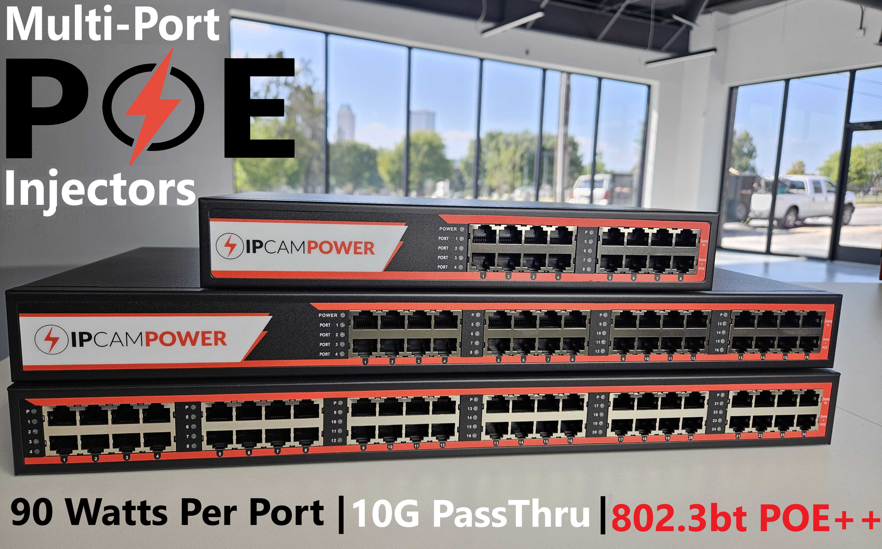 Multi-Port 10G POE Injectors | 802.3bt POE++