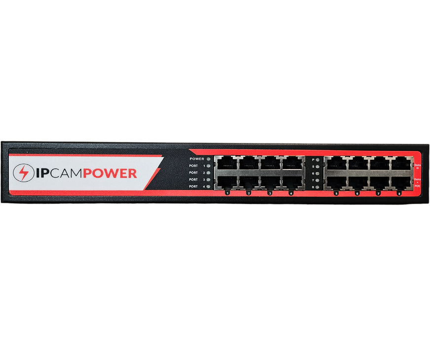 IPCamPower 8 Port 802.3bt POE++ Extreme Power POE Injector Hub, 90 Wat