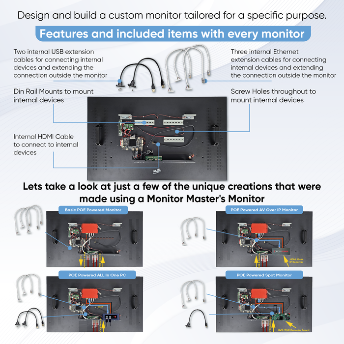 Customizable 43” Commercial-Grade LCD Monitor – AV Display, 4K, 24V DC ...