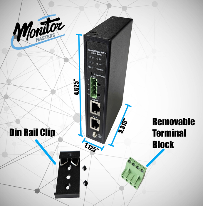 Monitor Masters MM-PS90-BT1 POE Module - Used for Making POE Monitors