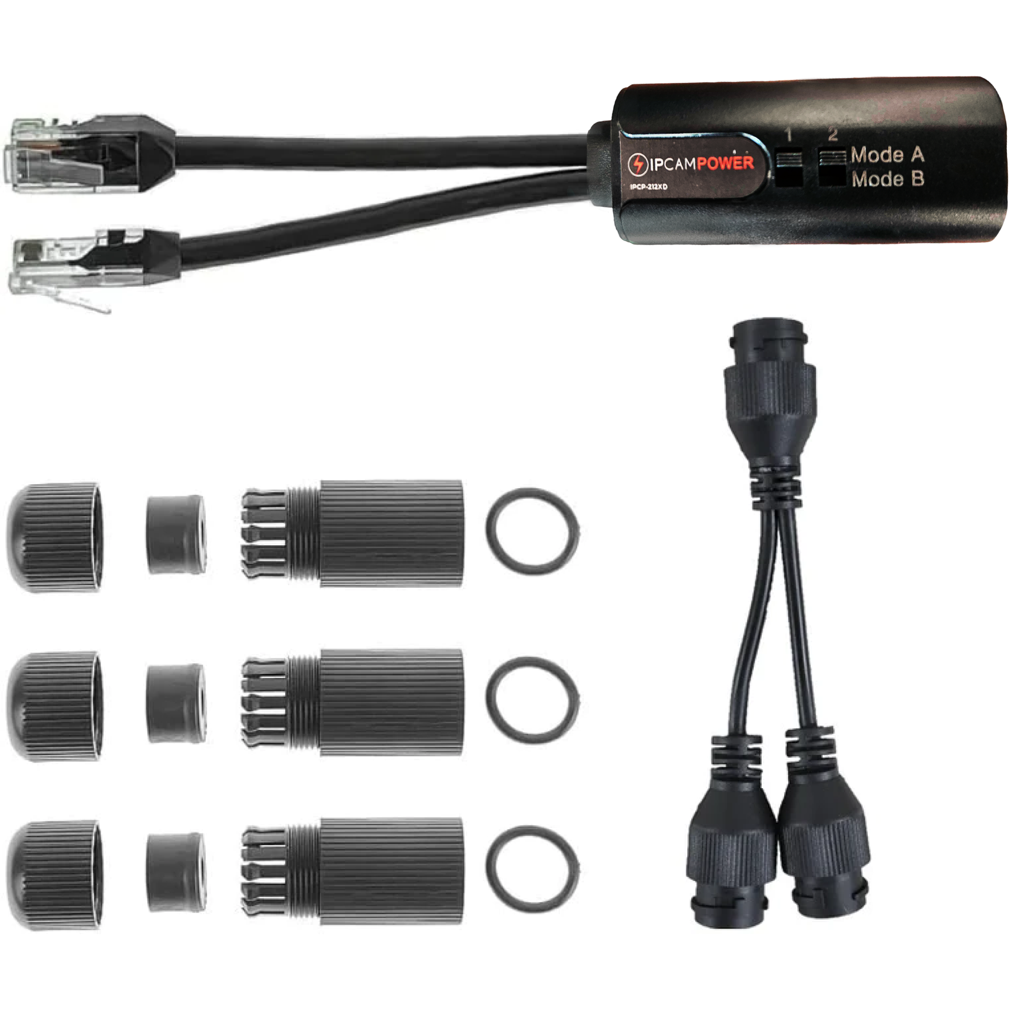Adaptador Divisor POE Plug And Play Para Cámaras IP Y Teléfonos De Red