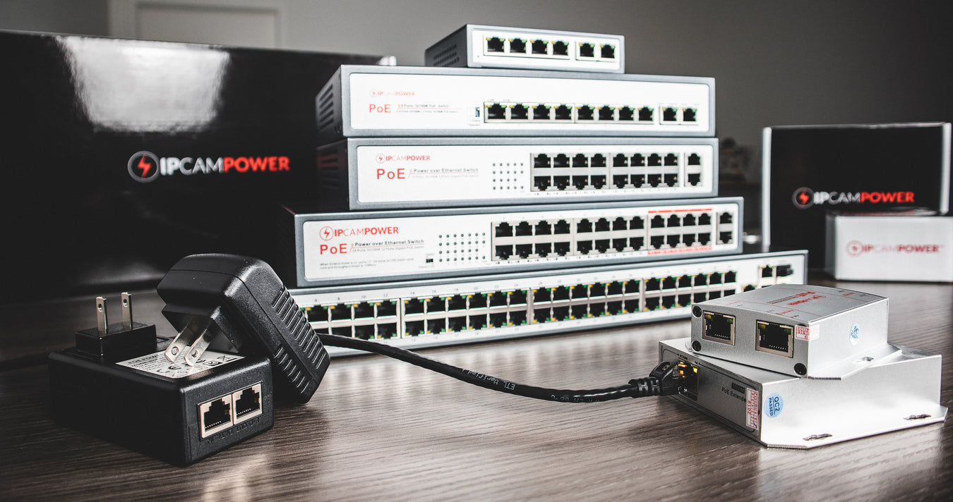 IPCamPower POE Switches and Devices for IP Cameras