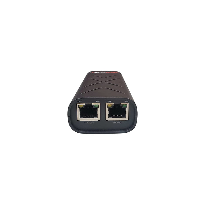 IPCamPower Gigabit Rated POE Powered 2 Port Switch & Network Cat5 Cat6 Midspan Cable Range Extender Passthrough Repeater for IP Cameras IPCP-EXT2PG