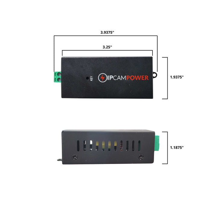 IPCamPower POE to 12V DC Converter with Wireless Receiver for POE Lighting (IPCP-WIPOERECEIVER)