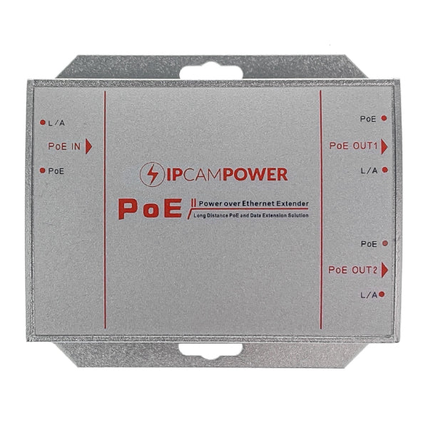 POE Powered 3 Port Switch & Network Cat5 Cat6 Midspan Cable Range Extender  Pass Through Repeater for IP Cameras - Run Cables up to 1148