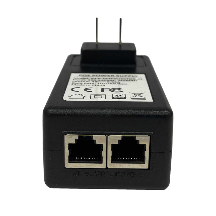 IPCamPower Mini POE Injector Wall Wart Plug | 802.3at Full 30 watts | Designed for IP Cameras IPCP-MINIINJECTOR-AT