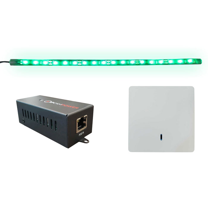 IPCamPower POE Powered Server Rack LED Light Kit - Wireless Light Switch - Ambient Lighting for Your Network Cabinet and AV Enclosure